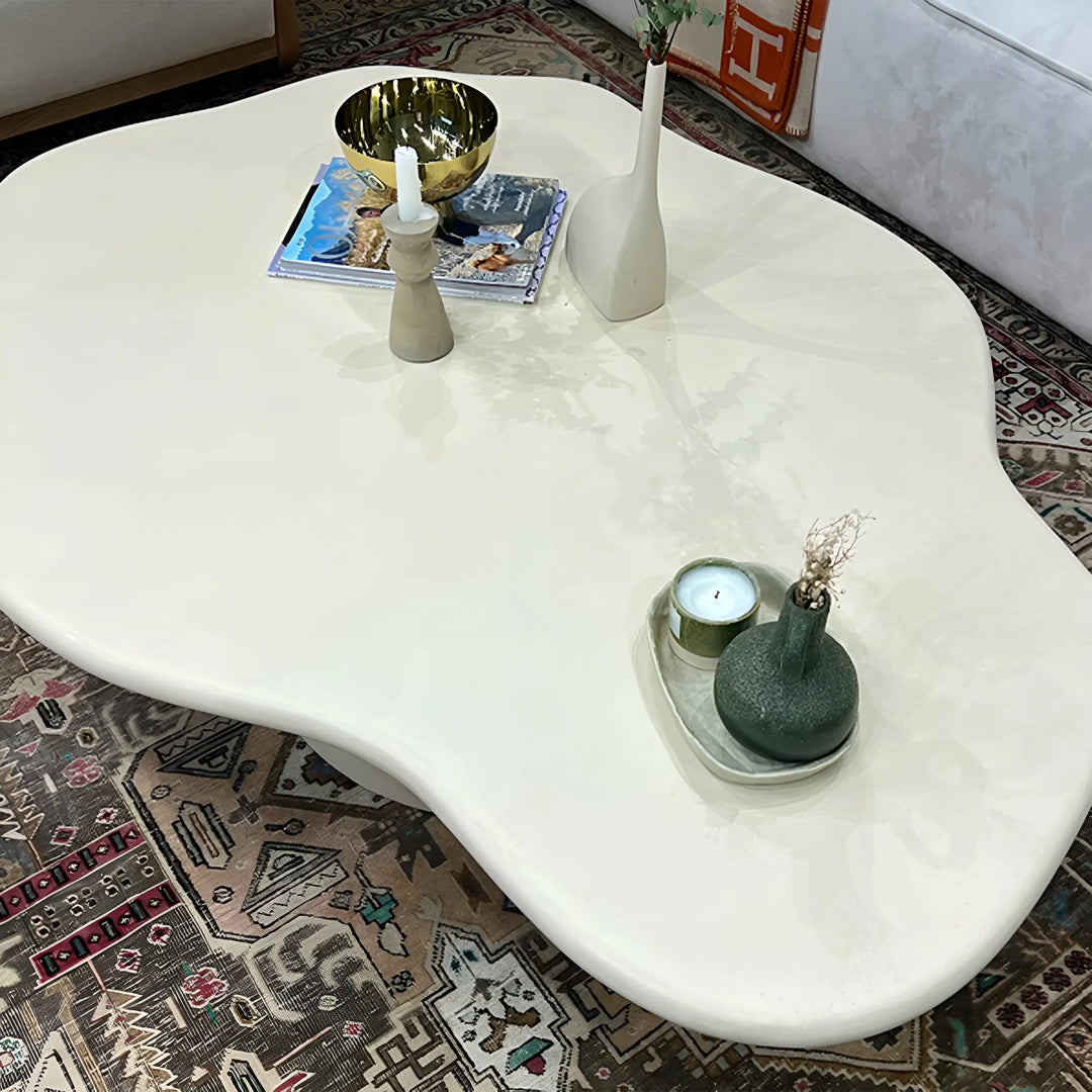 Modern and airy, The Jamie Coffee Table complements Nordic interiors with its white round base and glass top – a perfect white round coffee table UAE customers seek.