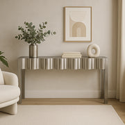 Luxary Console in Stainless Steel life style view