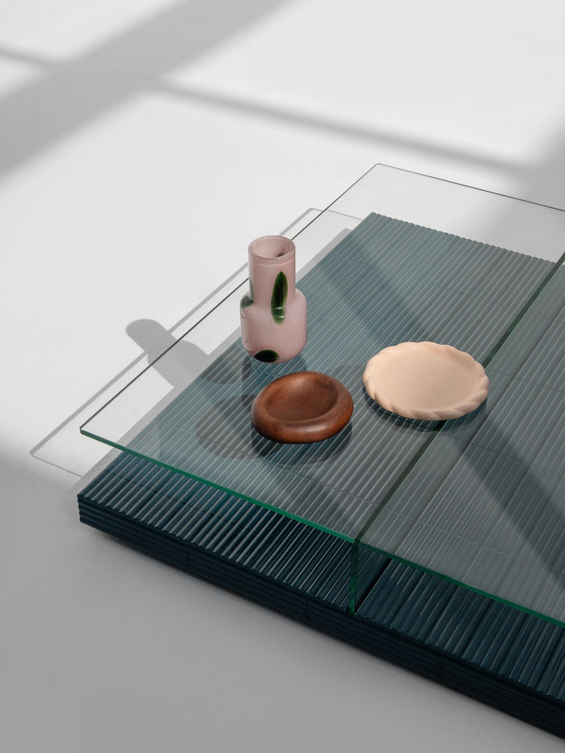 The Britt Tile and Glass Low Coffee Table