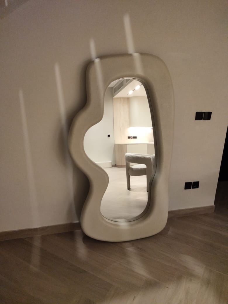 Large Millie Mirror in Plaster