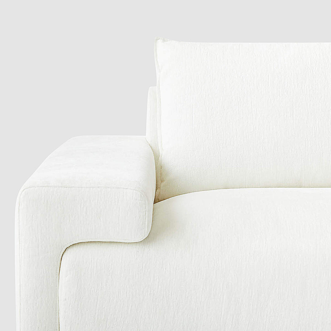 The Sylvia modern white sofa, a seamless blend of style and functionality for modern living.