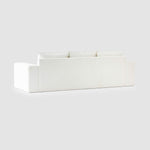 Load image into Gallery viewer, Contemporary modern white sofa crafted with smooth, seamless upholstery for modern living.
