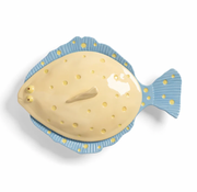 Tureen Plaice Yellow & Blue - Stoneware Serving Dish