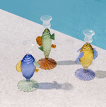 تحميل الصورة إلى عارض المعرض، Candle Holder Fish -  Blue