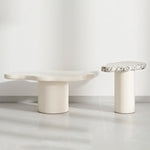 Load image into Gallery viewer, Featuring white marble tops, The Elon nesting tables add sophistication to the lifestyle setting, perfect for contemporary homes.
