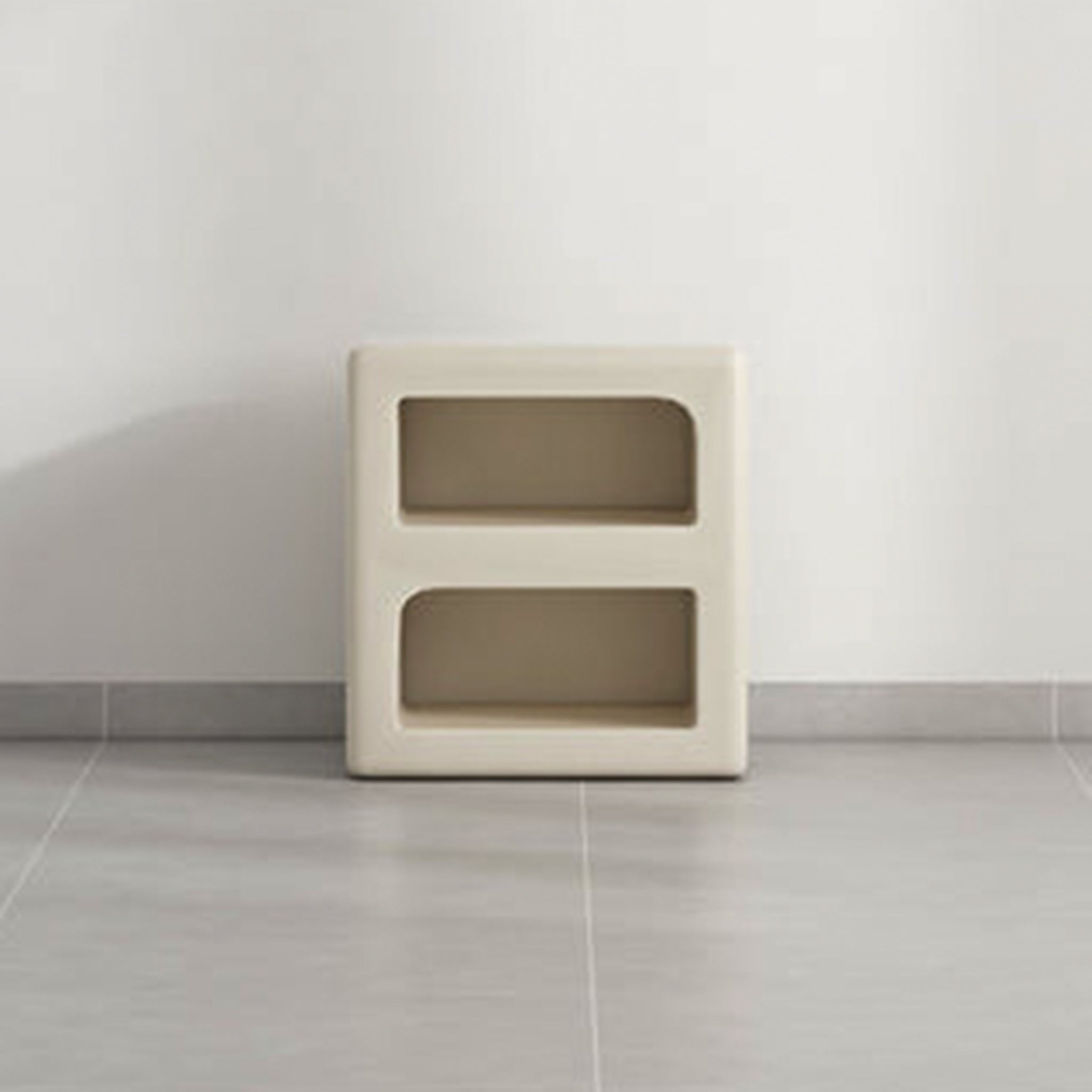 Side table with a nesting design, offering additional surface space when needed.