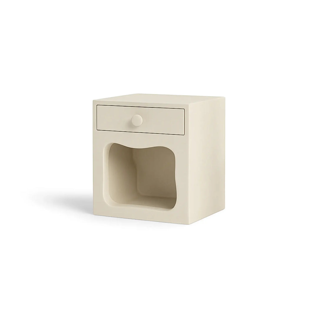The Alphie Bedside Table in Microplaster