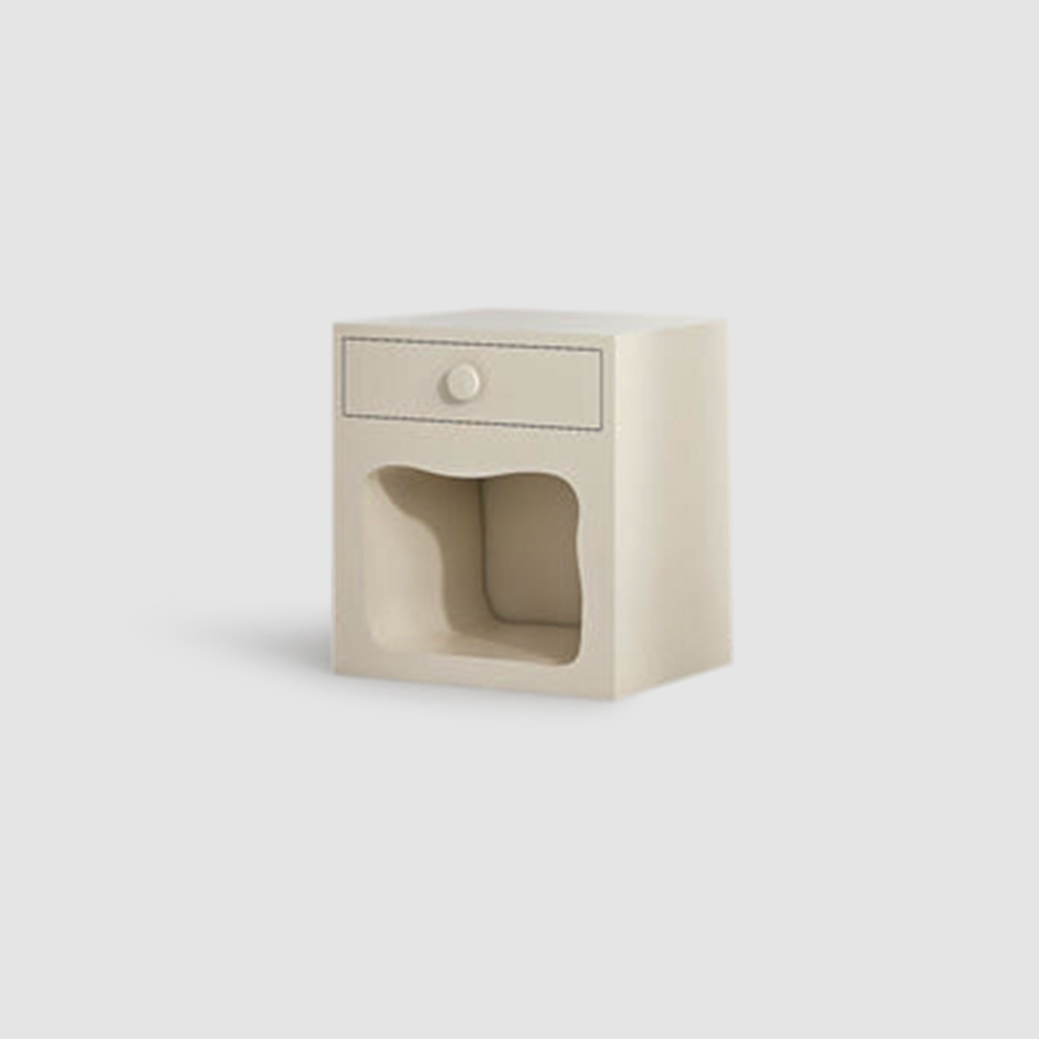 Beside table with a hidden compartment for storing valuables.
