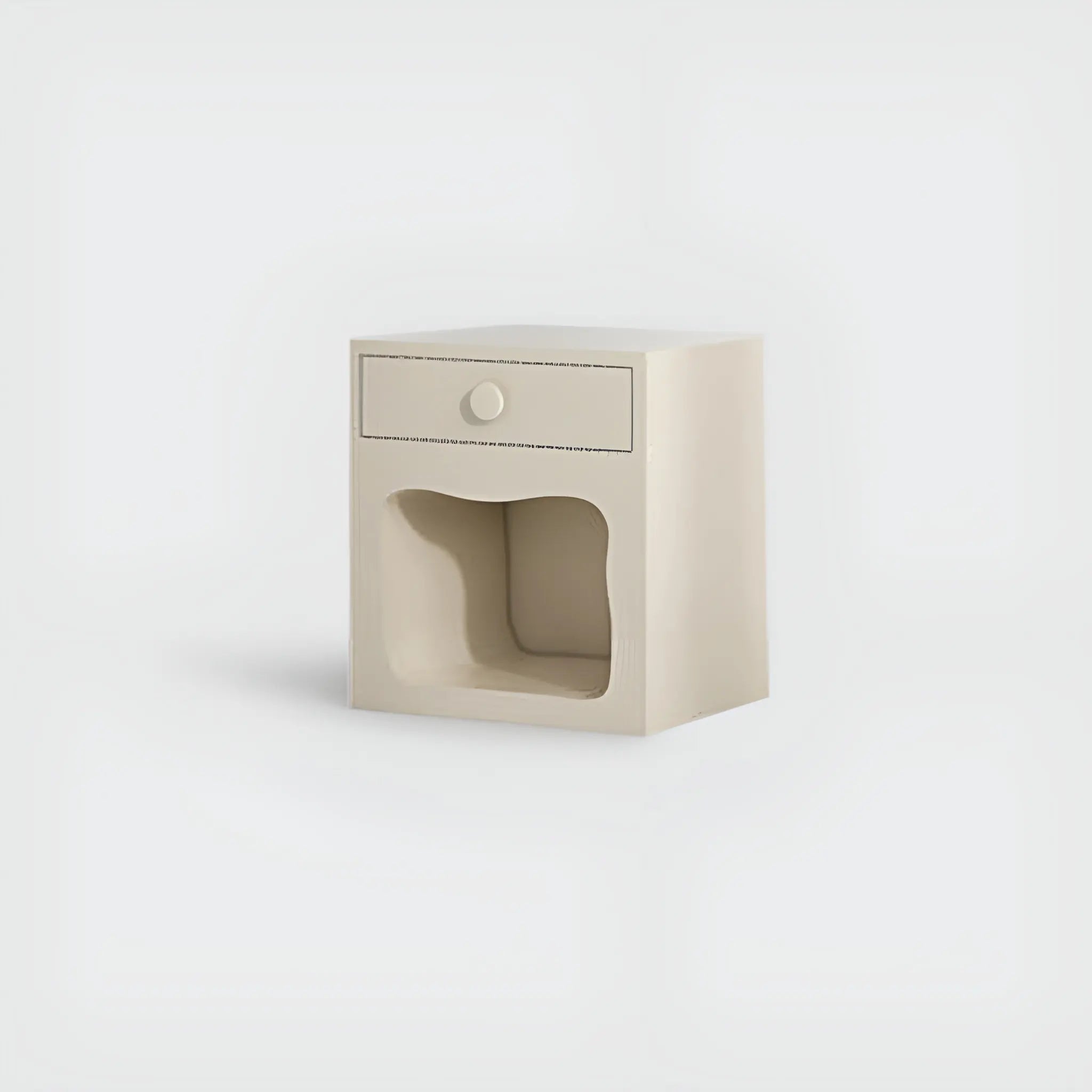 The Alphie Bedside Table in Microplaster