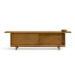 Load image into Gallery viewer, The Arbor wooden TV unit in a coffee color finish, designed for modern interiors.
