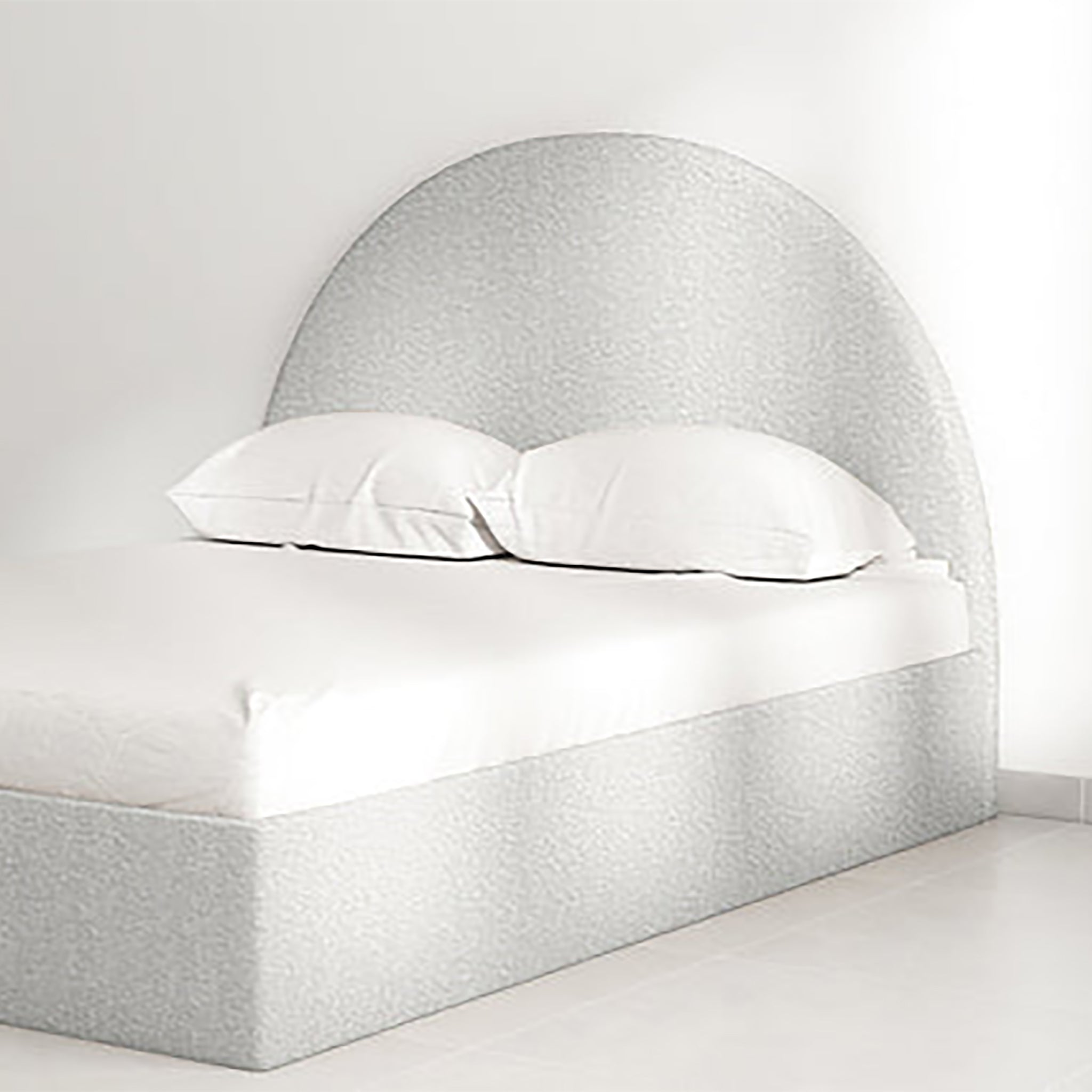 Stylish Archie Bed with textured grey upholstery, ideal for contemporary homes.
