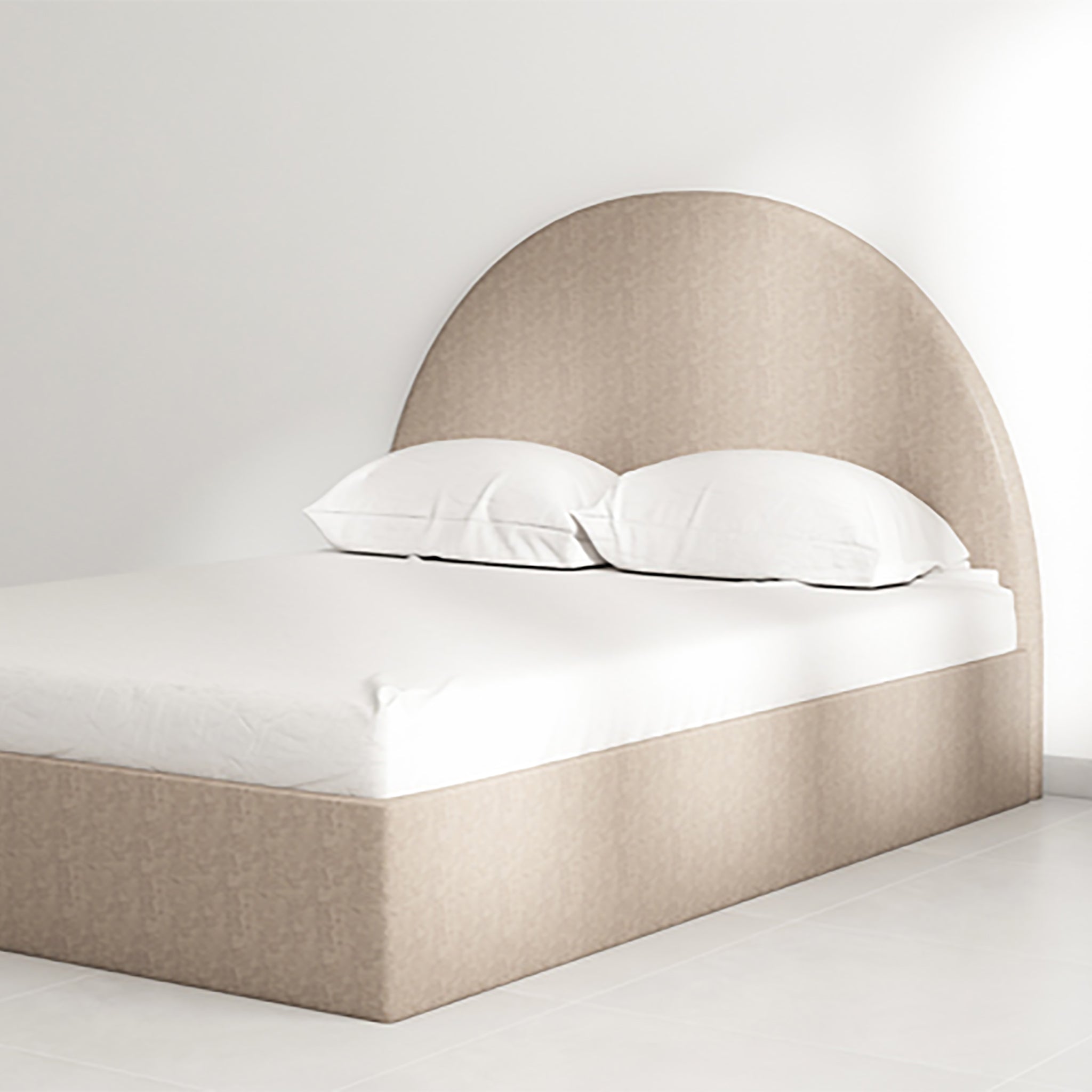 Space-saving Archie Bed in light grey upholstery, perfect for tight spaces.