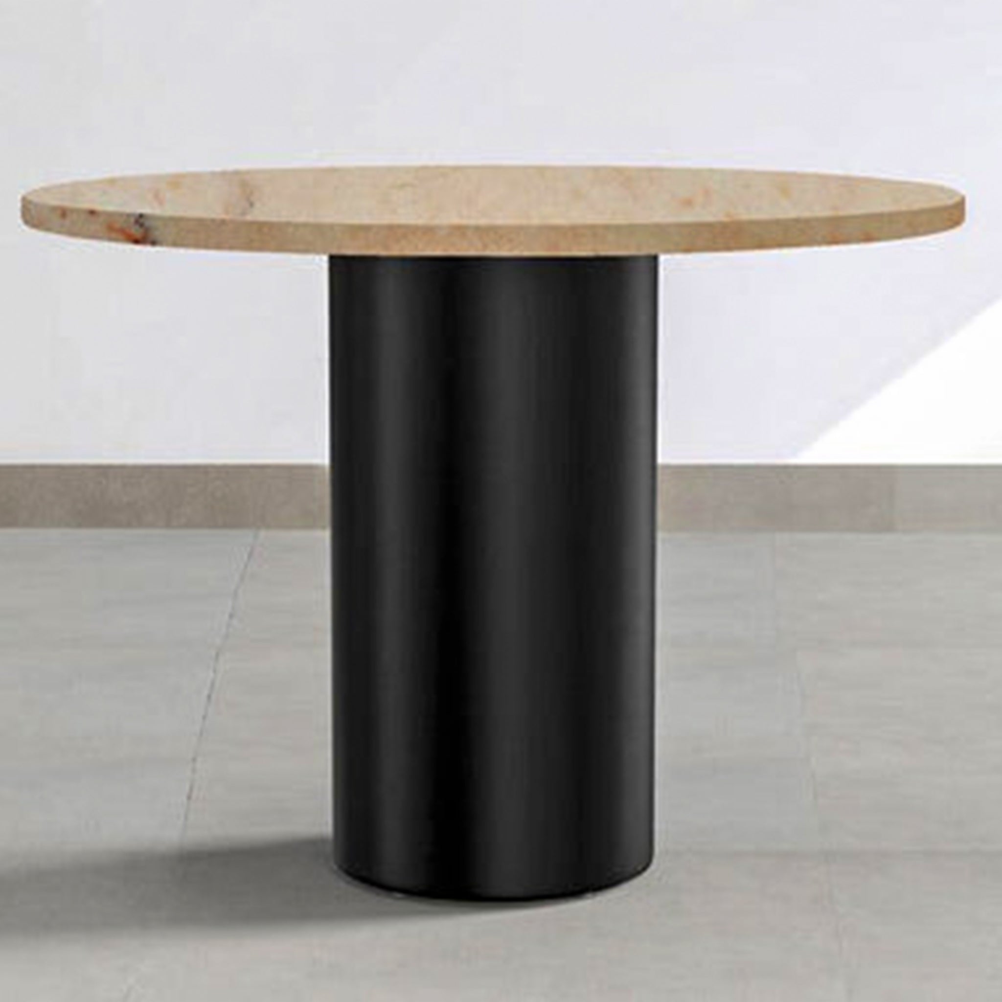 Scandinavian beside table with light wood and clean lines.