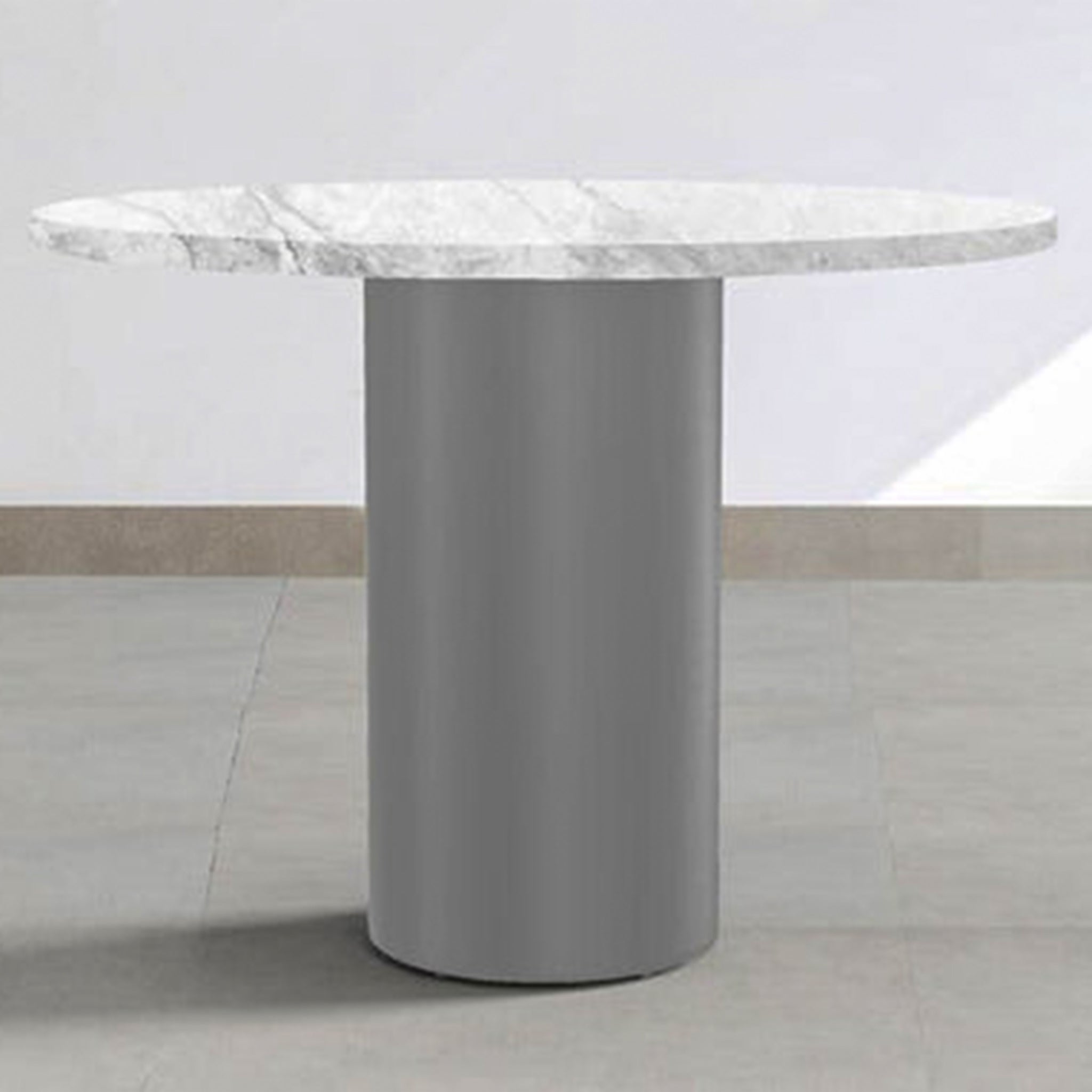 Modern beside table with a high-gloss finish and a single drawer.