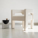 Load image into Gallery viewer, Durable Celeste Accent Chair with sturdy wooden legs, offering comfort and modern style, suitable for minimalist and contemporary interiors.
