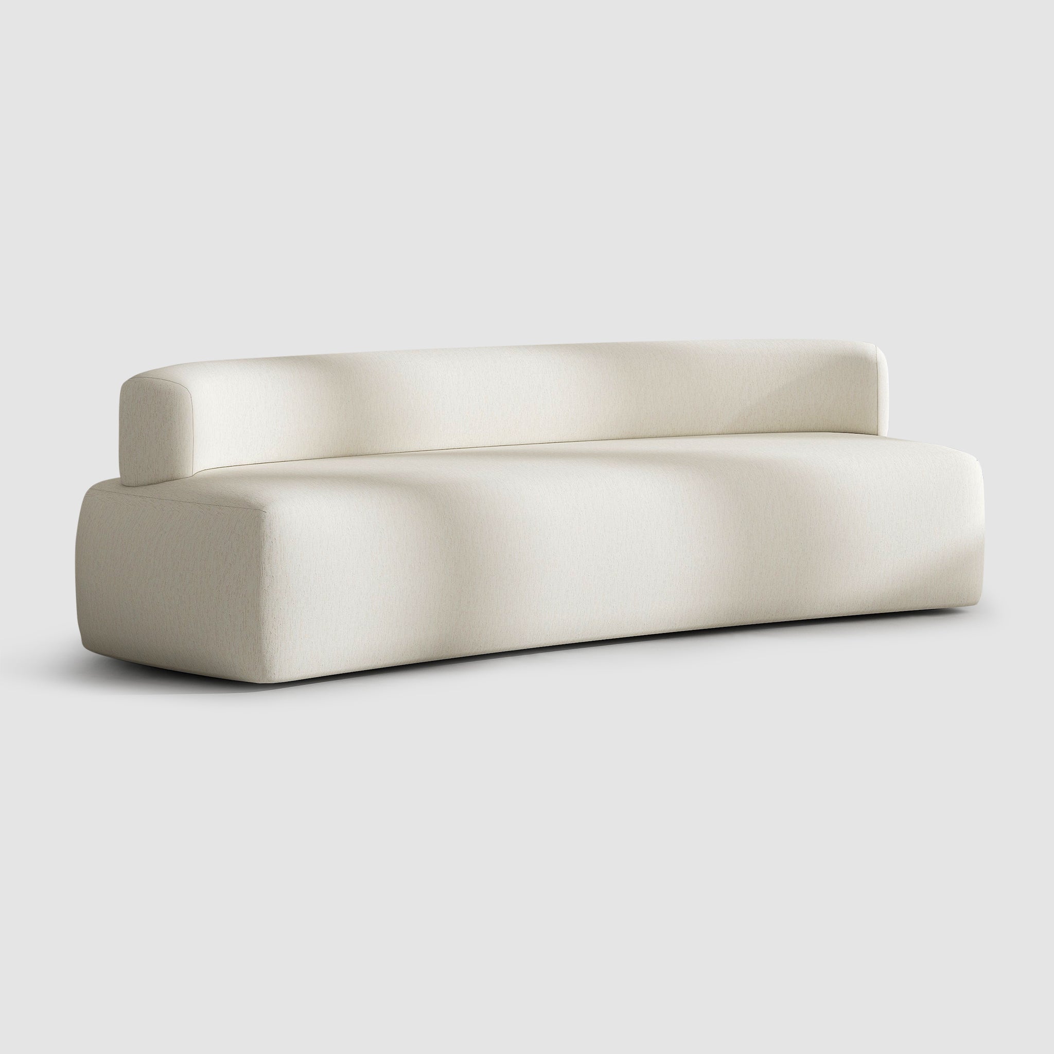 Minimalist modern white sofa with sleek design