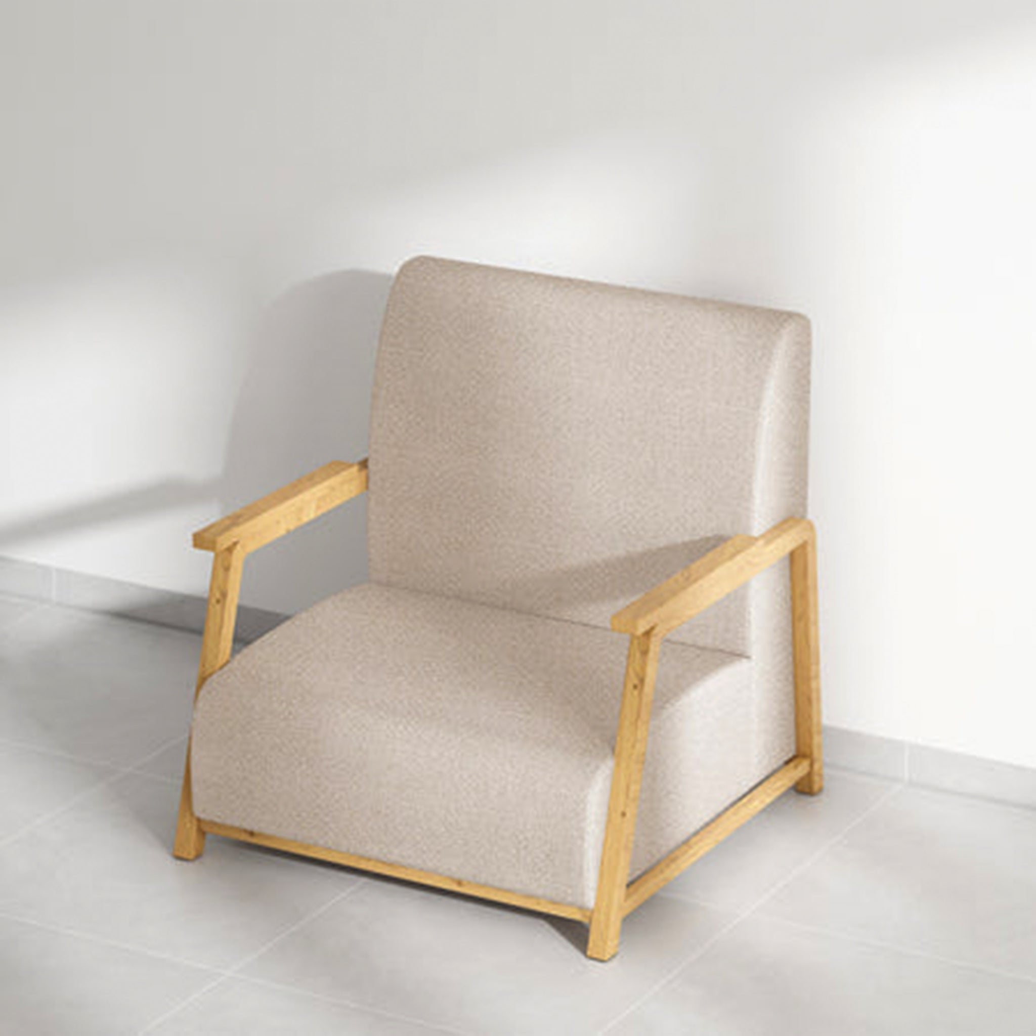 Modern The Dixon Arm Accent Chair with a light and airy design.