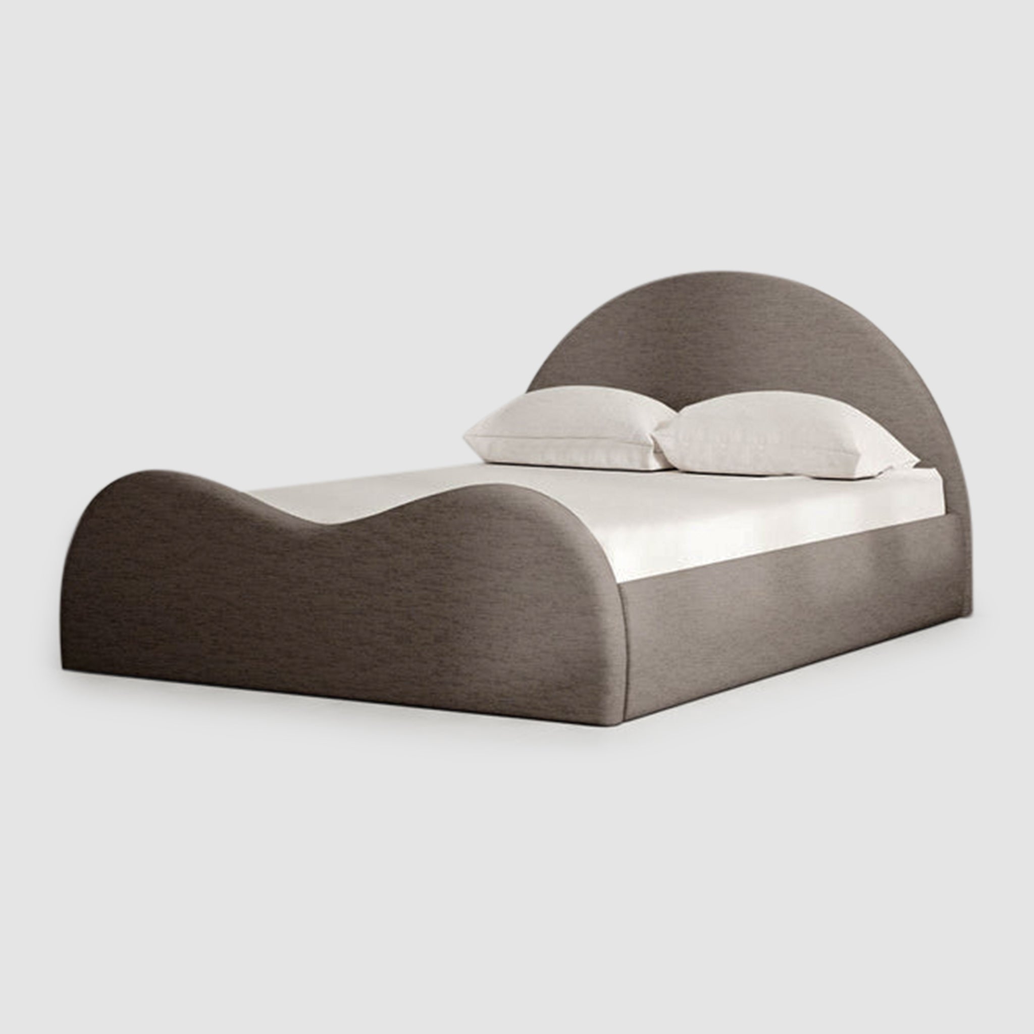 The Dolly Bed in charcoal grey, offering a modern look.