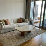 Load image into Gallery viewer, The Eliza Coffee Table with a white marble top, showcasing sophistication in a beautifully styled UAE living room.

