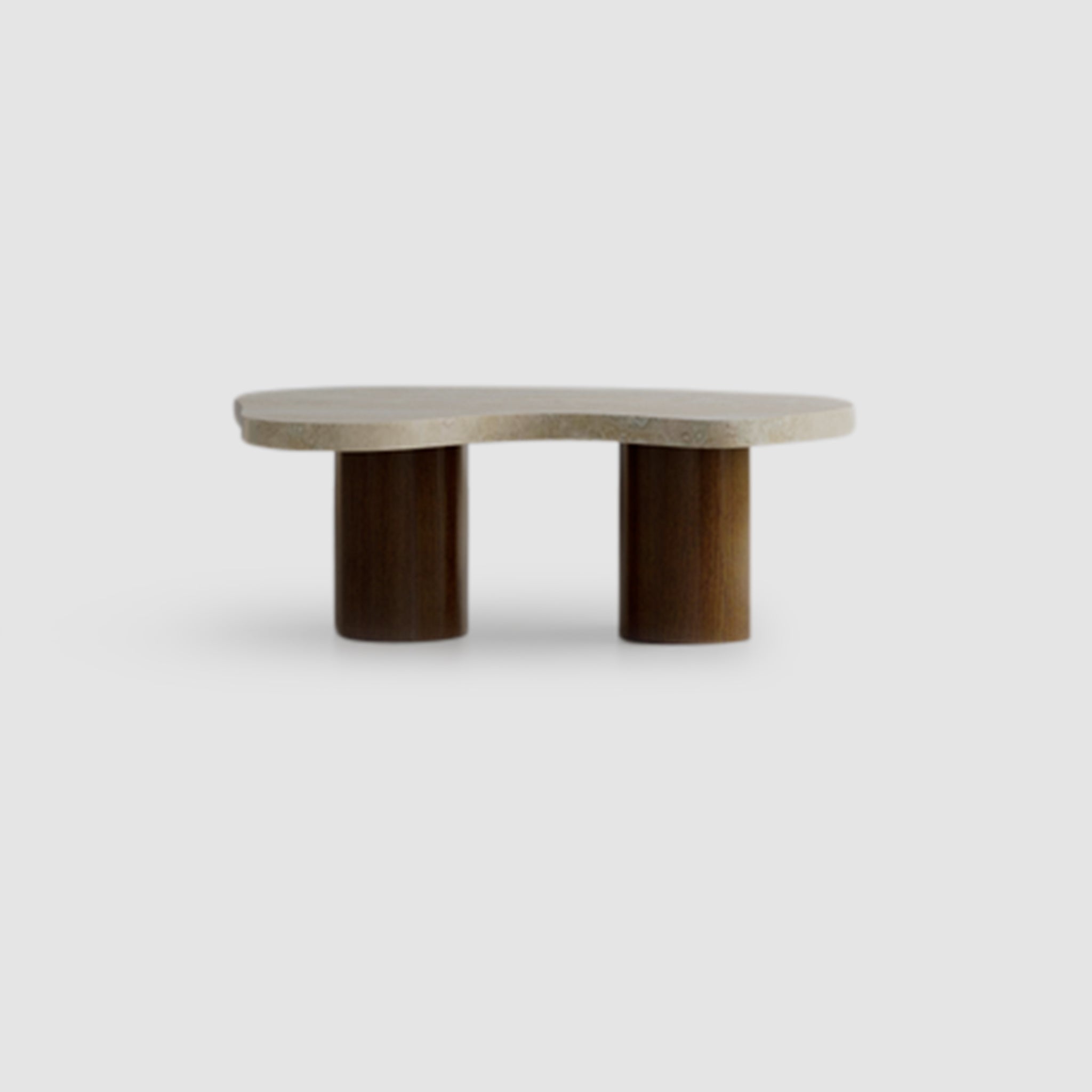 Eliza Coffee Table: Modern wooden coffee table with a white background.