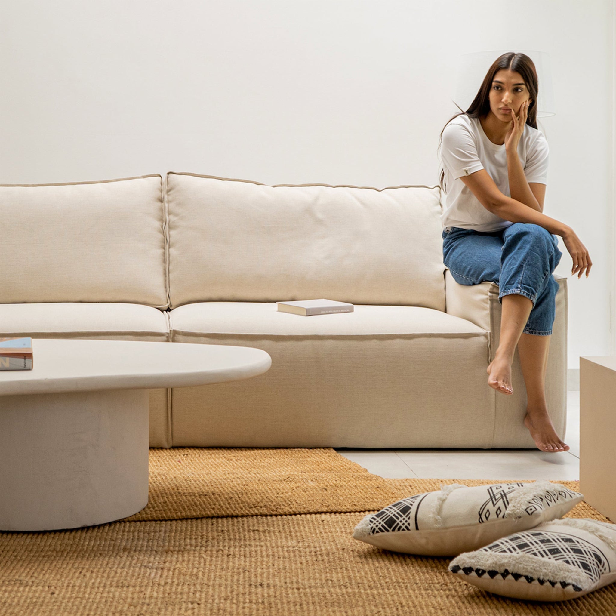 Elegant Gavin Sofa in a cozy family room, perfect for adding a modern touch to interiors.