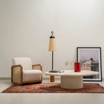 Load image into Gallery viewer, Low lounge accent chair, The Georgia Accent Chair offers a relaxed seating position perfect for modern living rooms and lounges.
