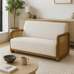 Load image into Gallery viewer, The Georgia Loveseat Accent Chair, perfect for small spaces or adding a stylish touch to any room with its modern design.
