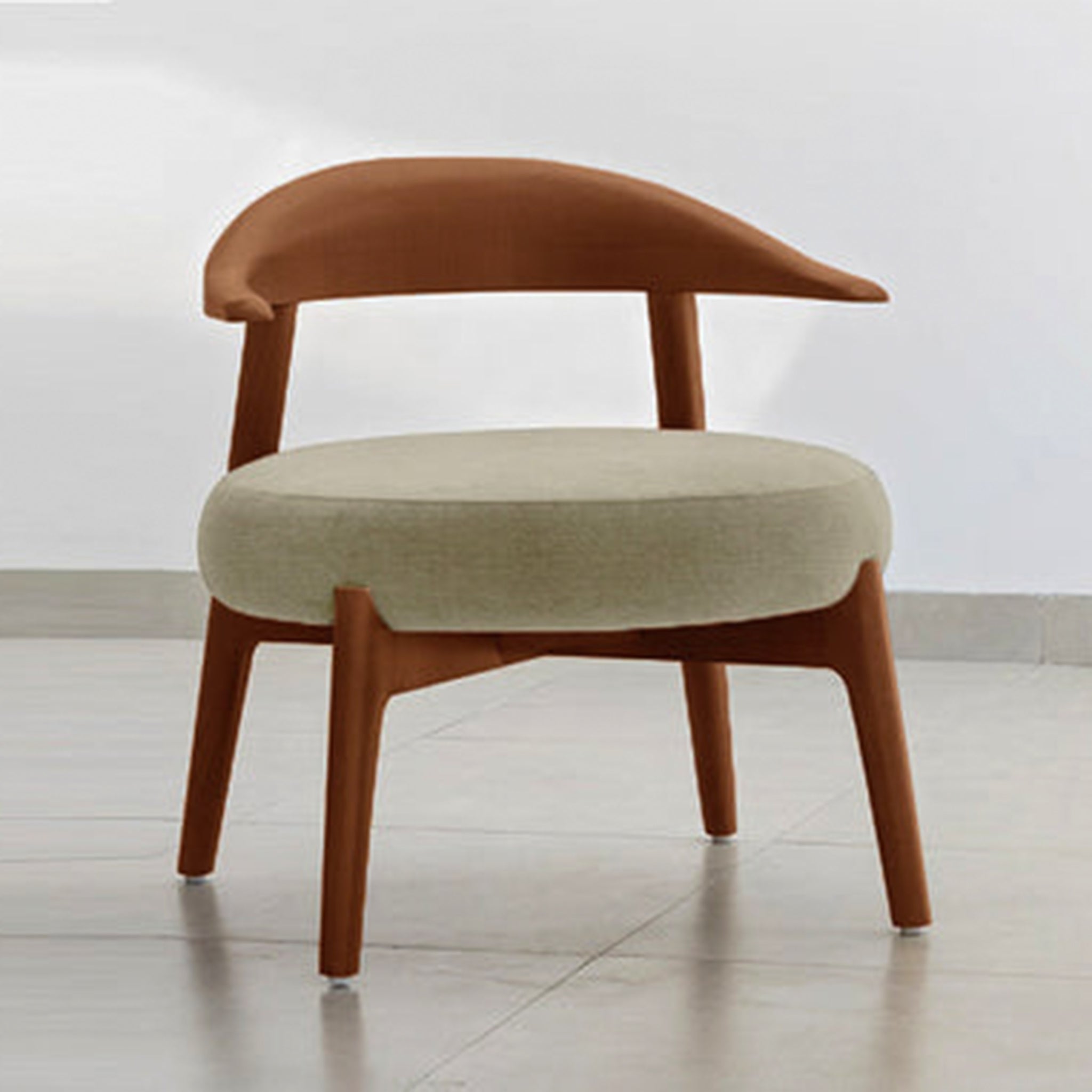 "The Hyde Accent Chair with elegant wooden frame and plush seating"