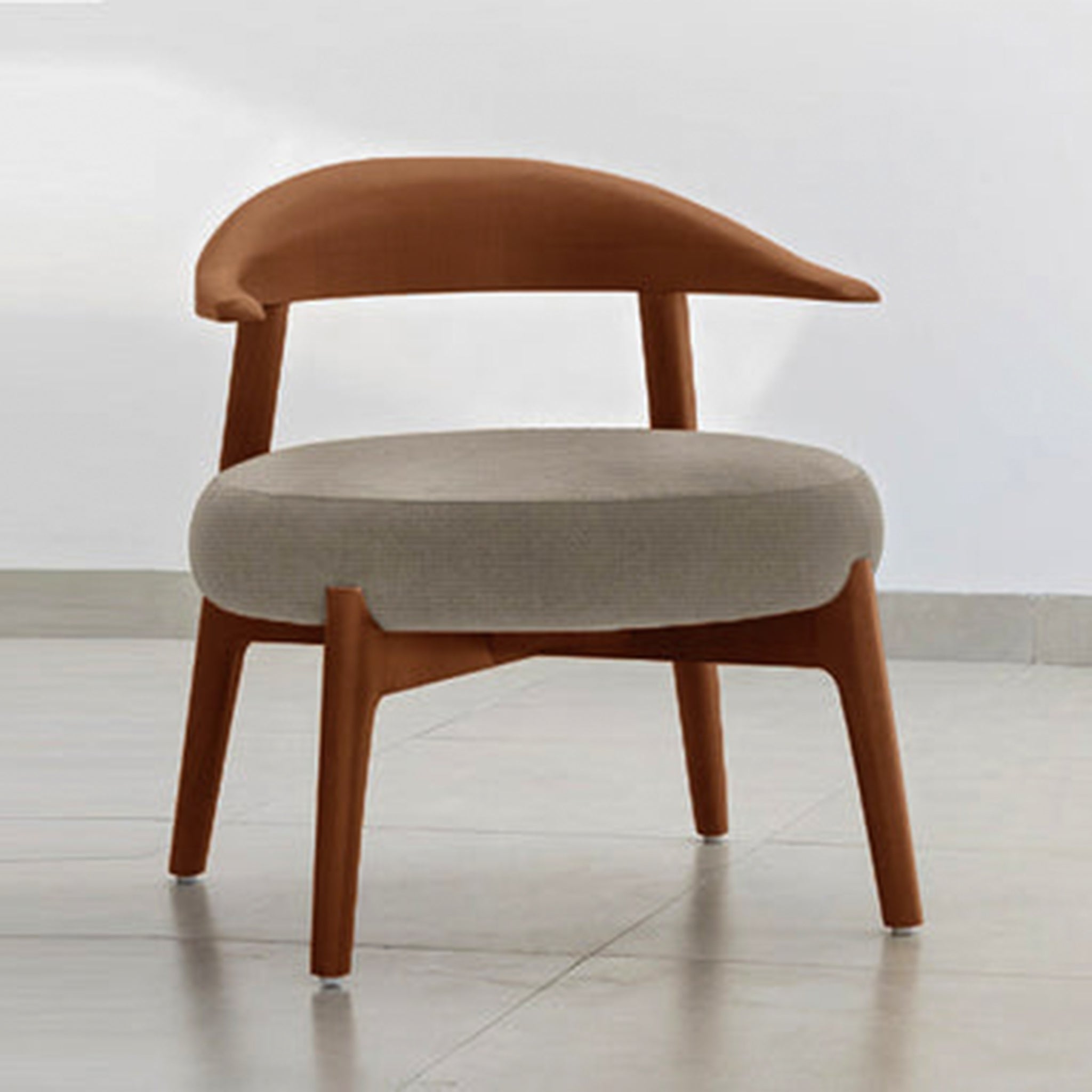 "The Hyde Accent Chair with unique wooden frame and comfortable seat"