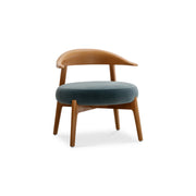 The Hyde Accent Chair Modern Wood Design with Velvet Seating