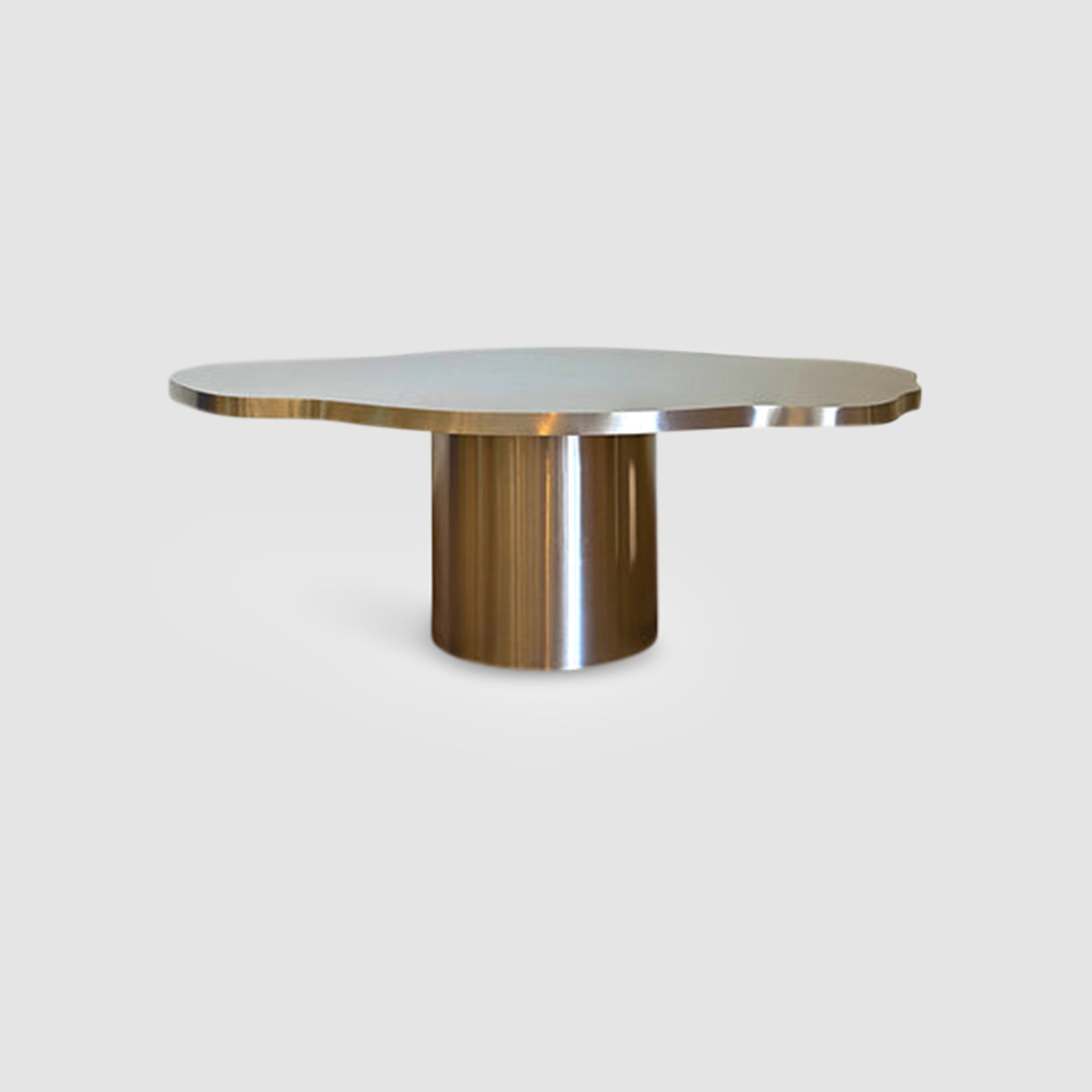 Brushed Stainless Steel Coffee Table: The Jamie Table offers a sleek and contemporary look.