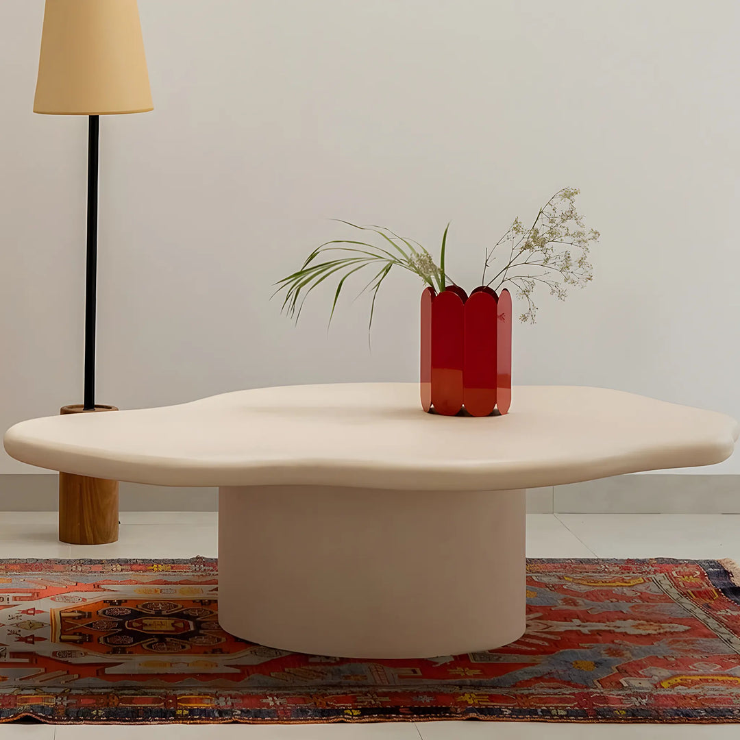 The Jamie Coffee Table grounds this loft-style room with its smooth curves and sturdy form – an affordable round coffee table UAE city dwellers will appreciate.