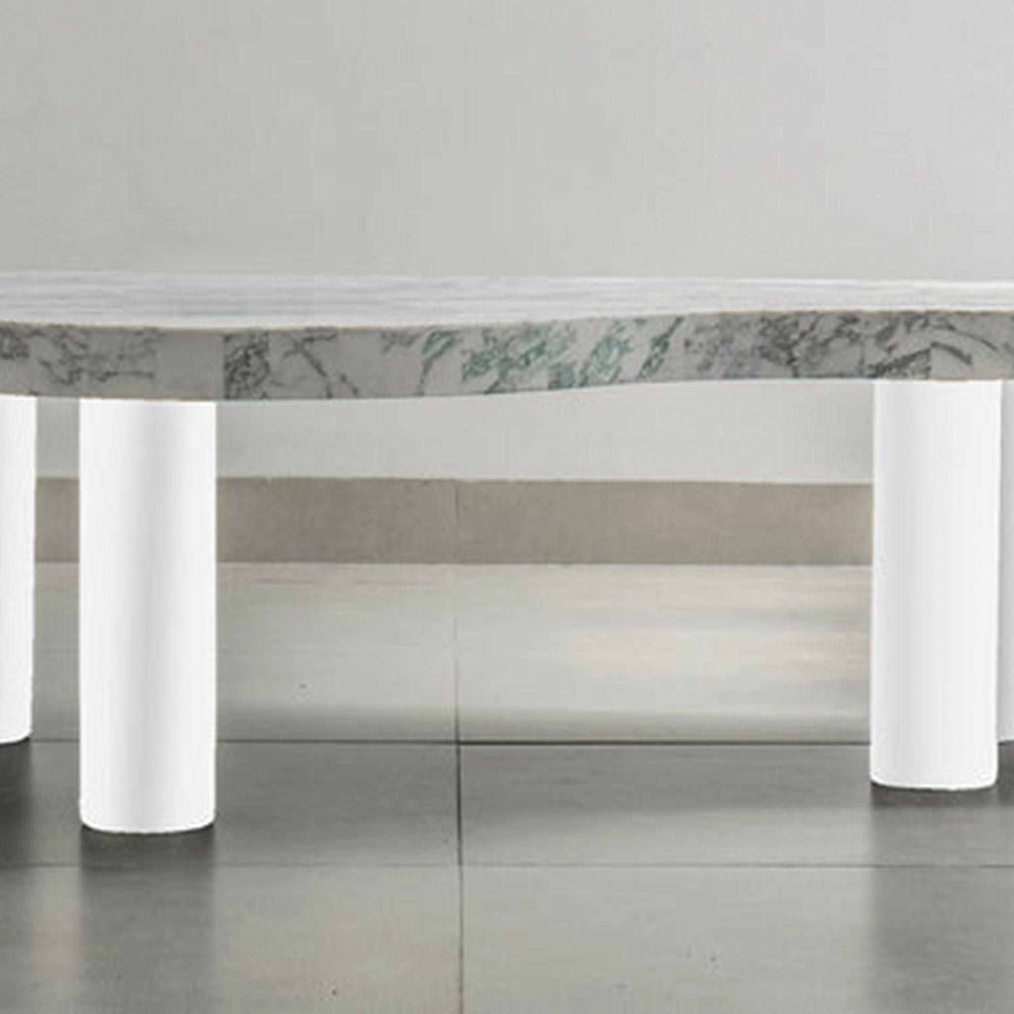 Modern Coffee Table: Matte finish and organic shape create a contemporary look