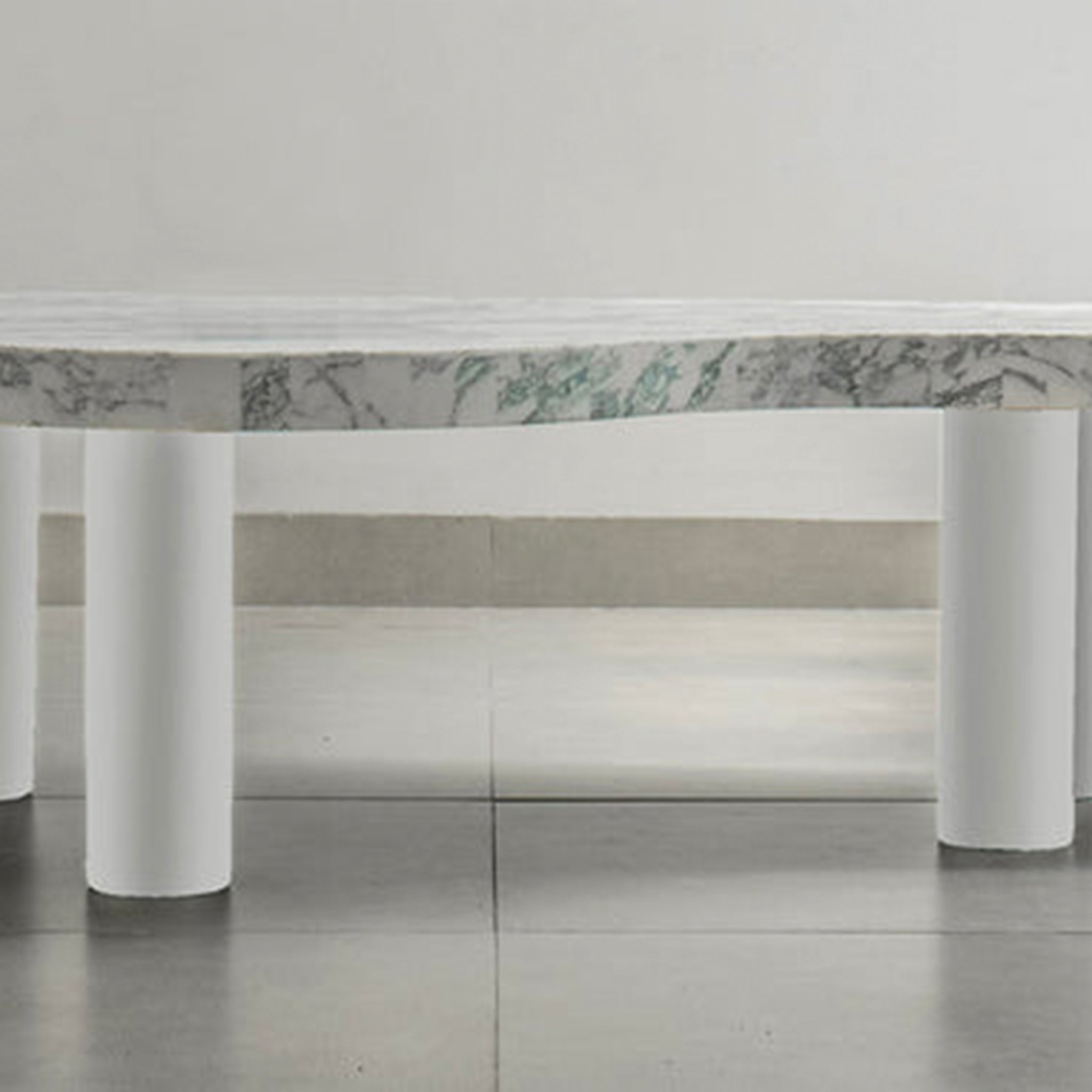 Textured Coffee Table: Natural marble variations add depth to The Peggy Table