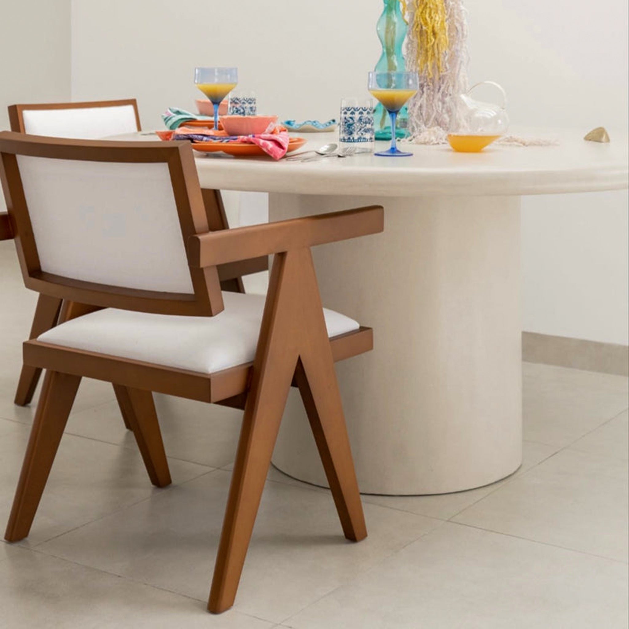 "The Pierre Dining Chair showcasing a blend of modern design and comfort."
