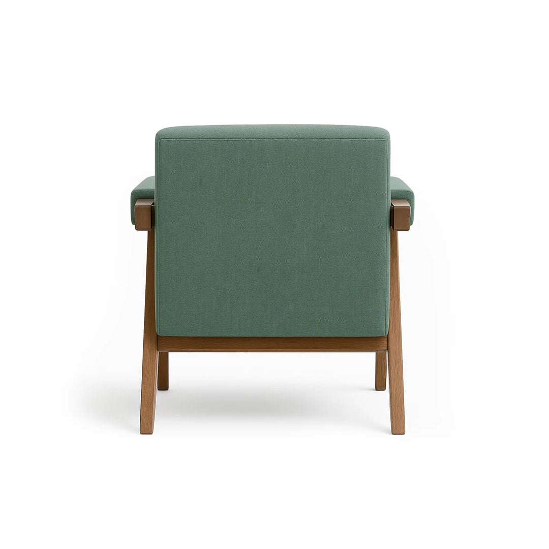 Stylish and comfortable Pierre Accent Chair, featuring a mid-century modern design with plush fabric and durable wooden legs, perfect for living room decor.