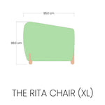 Load image into Gallery viewer, luxury modern accent chairs​ Daimention View

