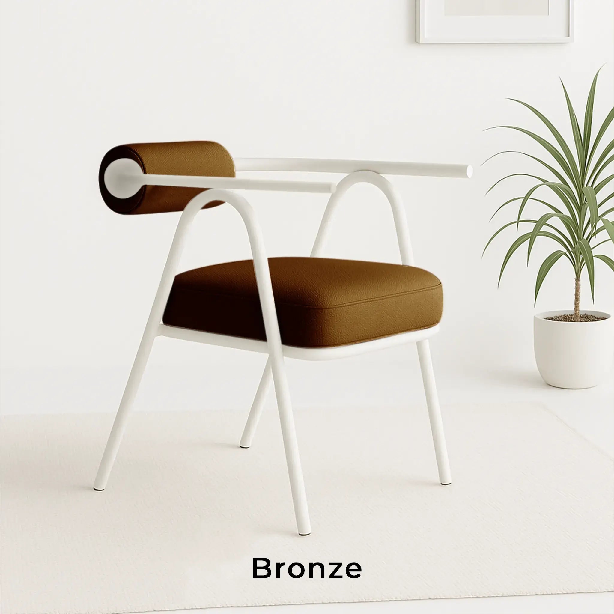 Elegant white dining chair enhancing the sophistication of a contemporary dining room.