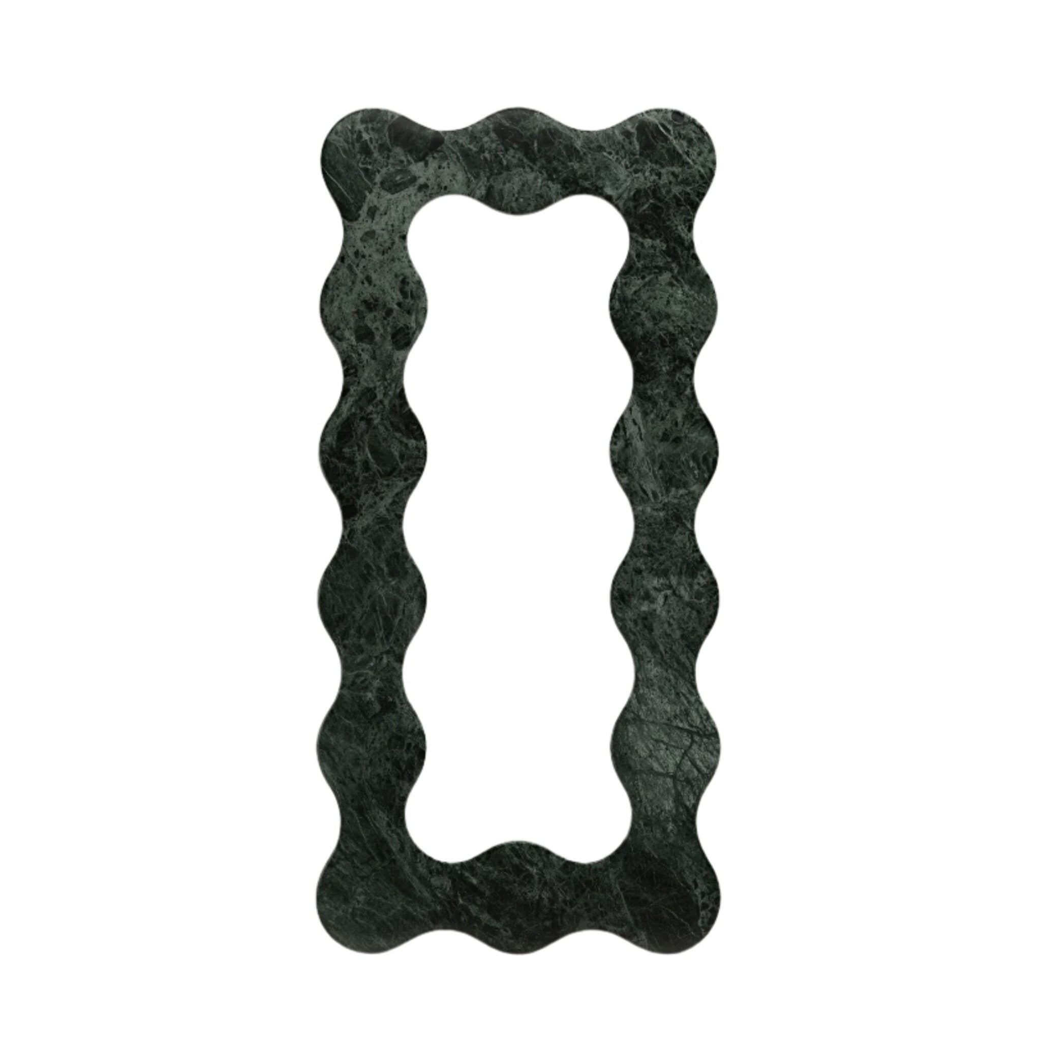 The Fern Mirror in Verde Marble