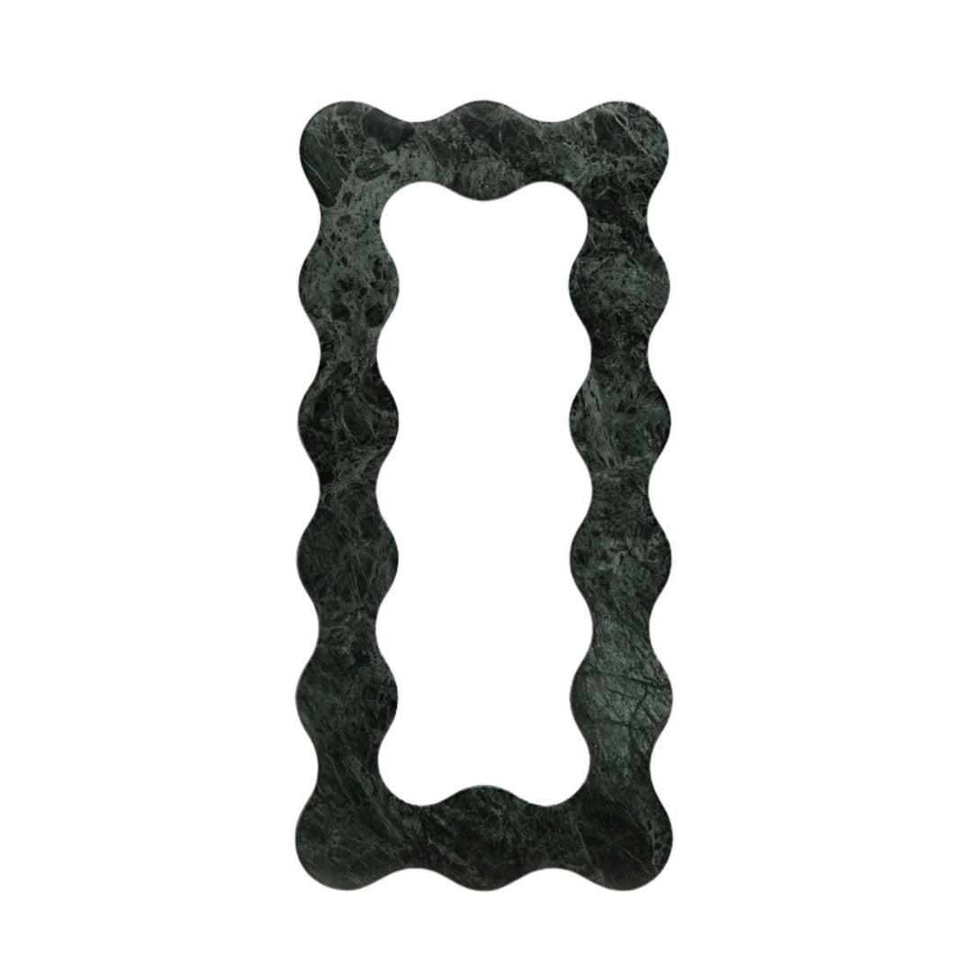 The Fern Mirror in Verde Marble