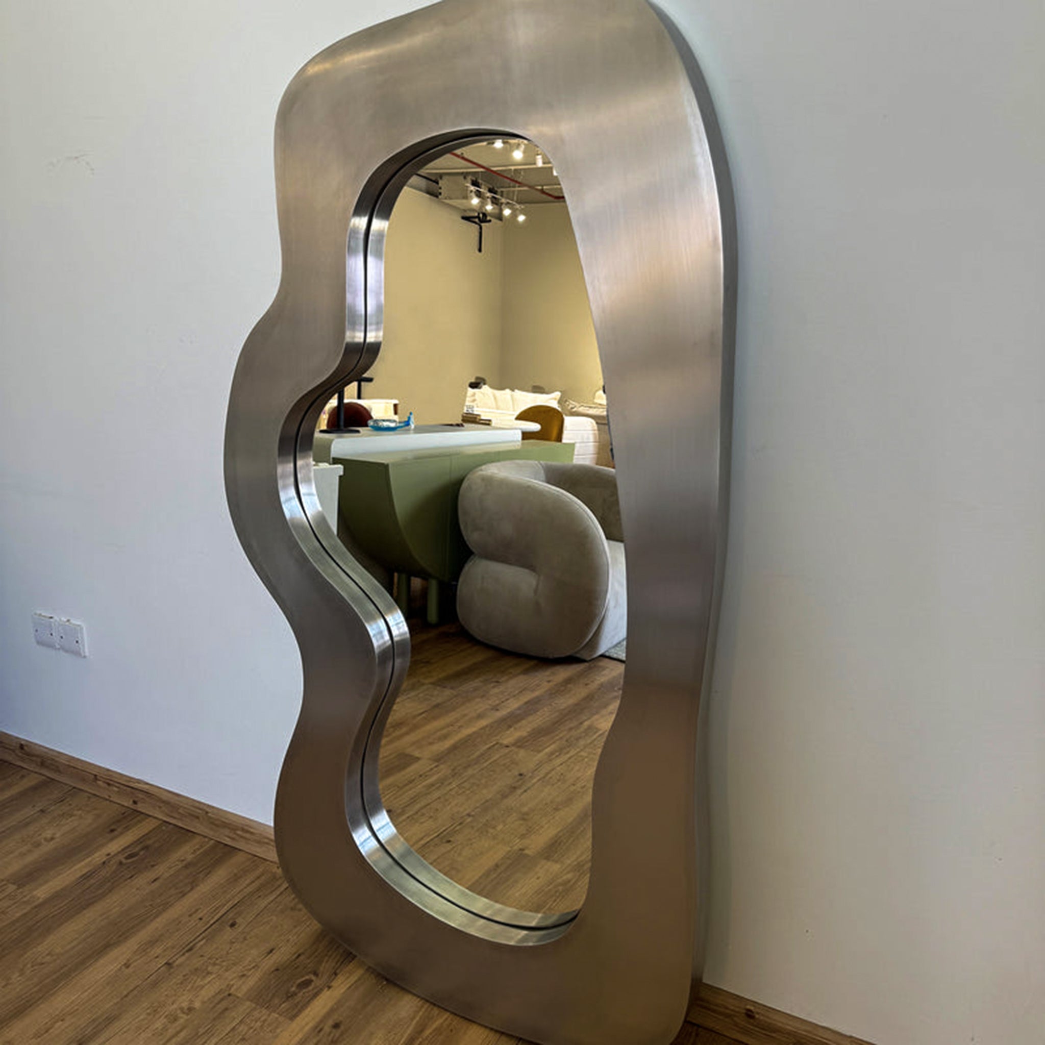 The Millie Mirror in Stainless Steel