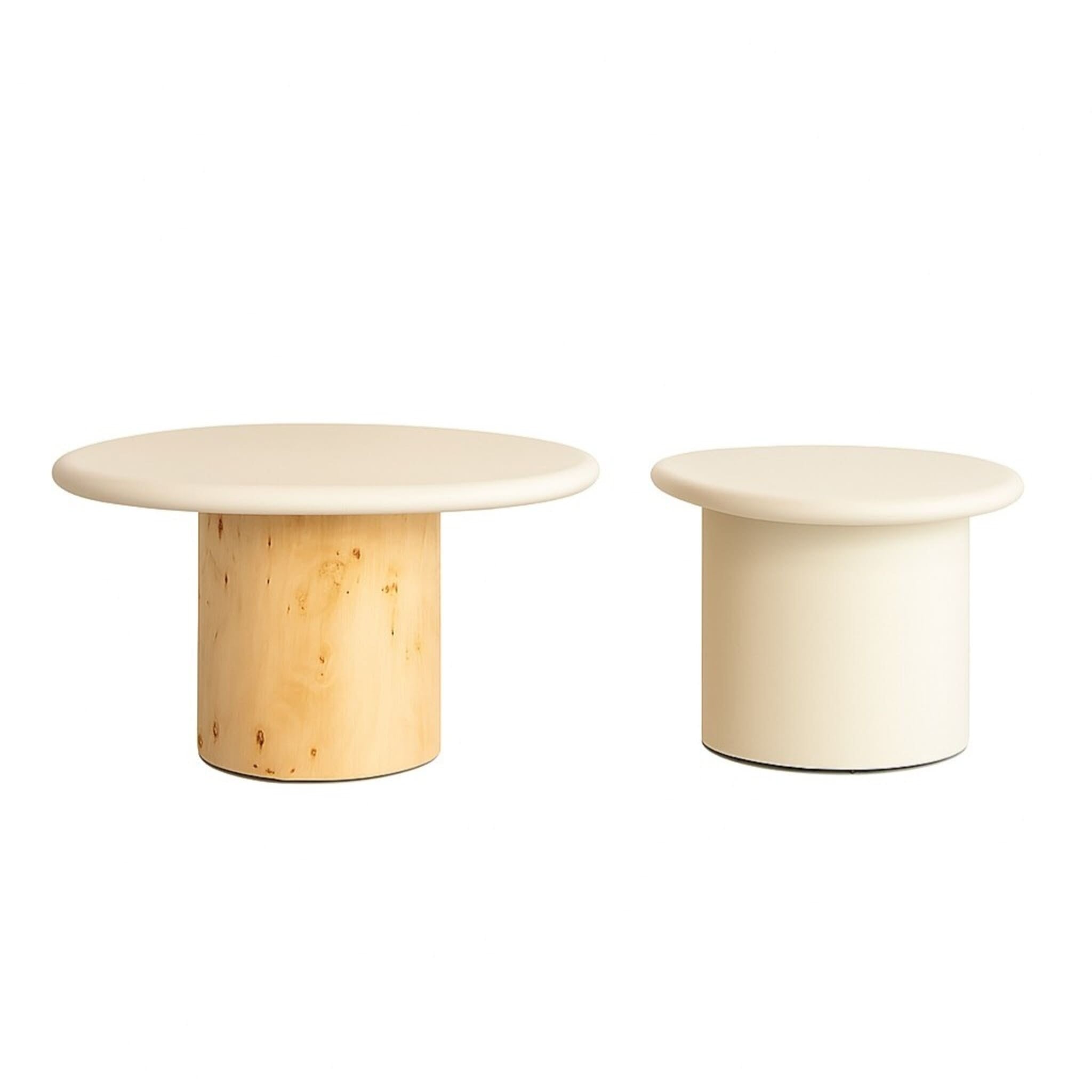 The Rufus Coffee Table set in Microplaster and Burlwood (Bundle Pricing)
