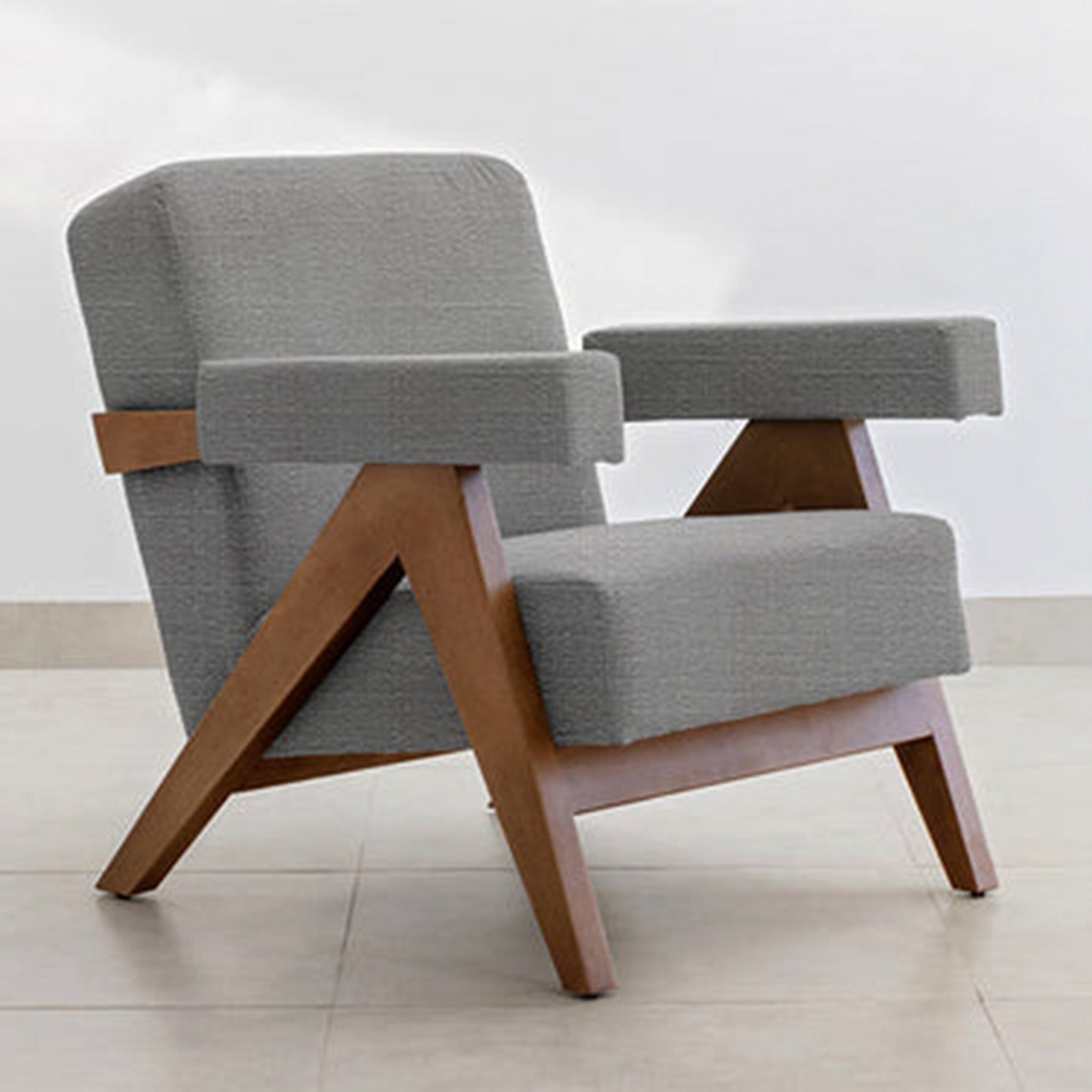 Comfortable and stylish The Pierre Accent Chair with a mid-century design.