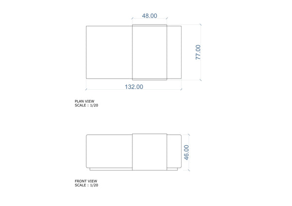 طاولة قهوة سيباستيان حجم كبير
