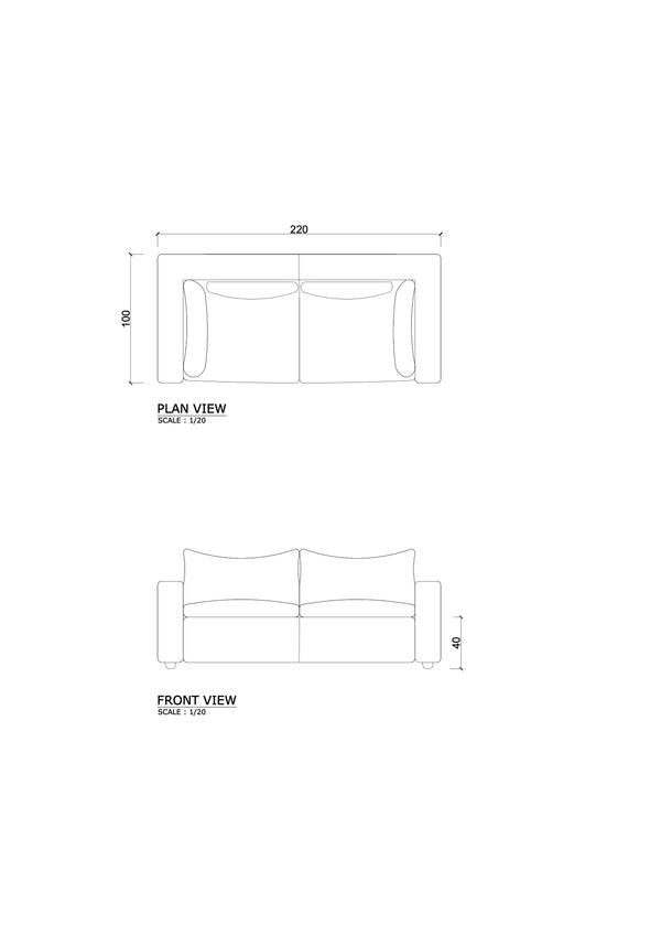 أريكة جيرارد ذات مقعدين