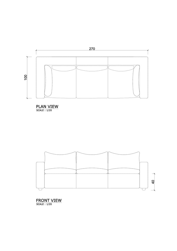 أريكة جيرارد بثلاثة مقاعد