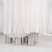 The Willow coffee Table in Chrome and Glass - Large