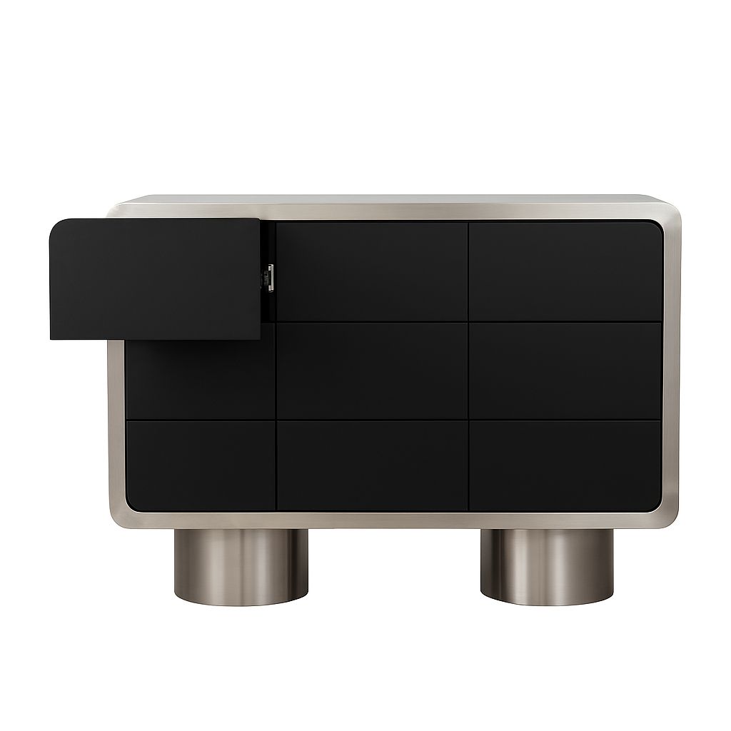 The Barb Stainless Steel Drawer Chest