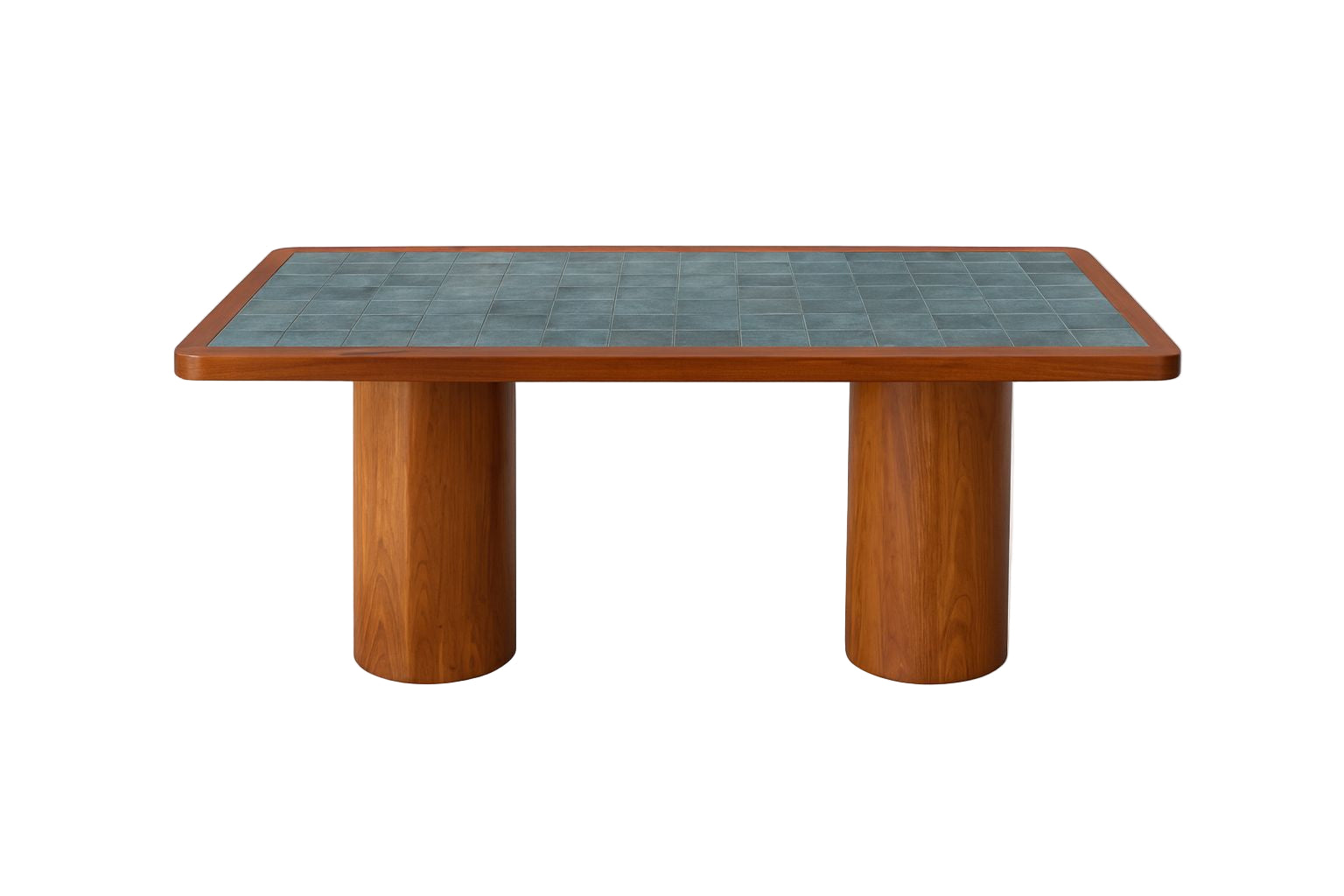 The Taleen Tile and Slid Wood Indoor/Outdoor Dining Table