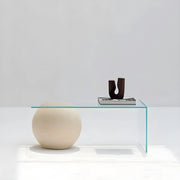 Yoon Coffee Table with clear glass top, a modern statement piece perfect for stylish interiors.